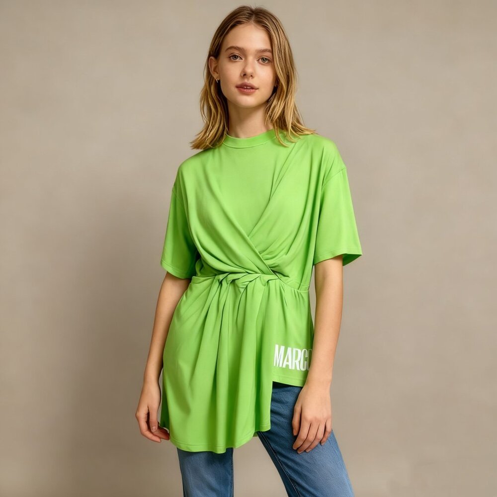 NWT Marcobologna Asymmetry Green T-Shirt Size S